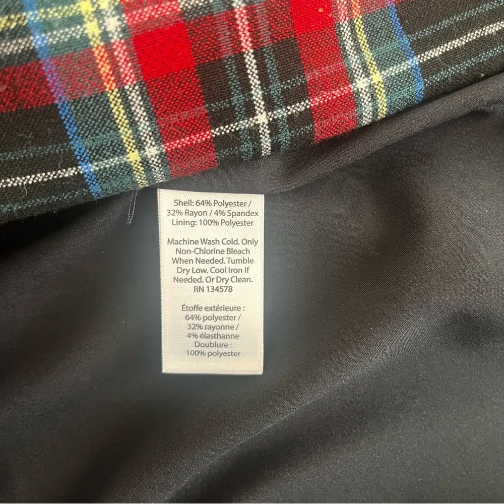 Vineyard Vines Tartan Plaid Shift Dress Black and Red - Image 8