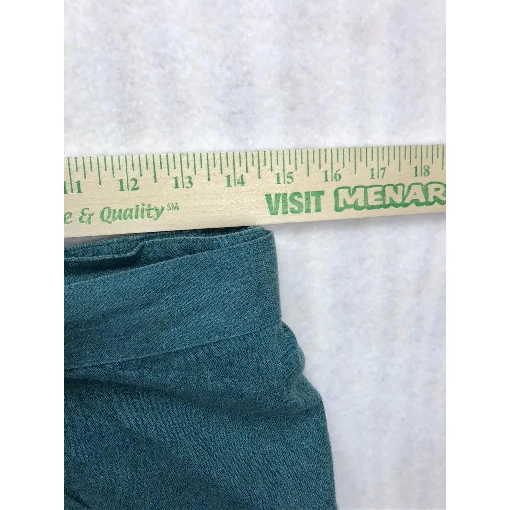 Patagonia Woven Hemp Blend Tie Waist Shorts Teal Size S Clean Girl Vacation - Image 4