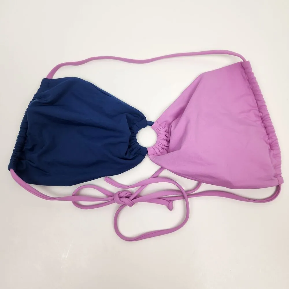 L*Space Freddie Bikini Top in Raspberry Blue Size XL - Image 2