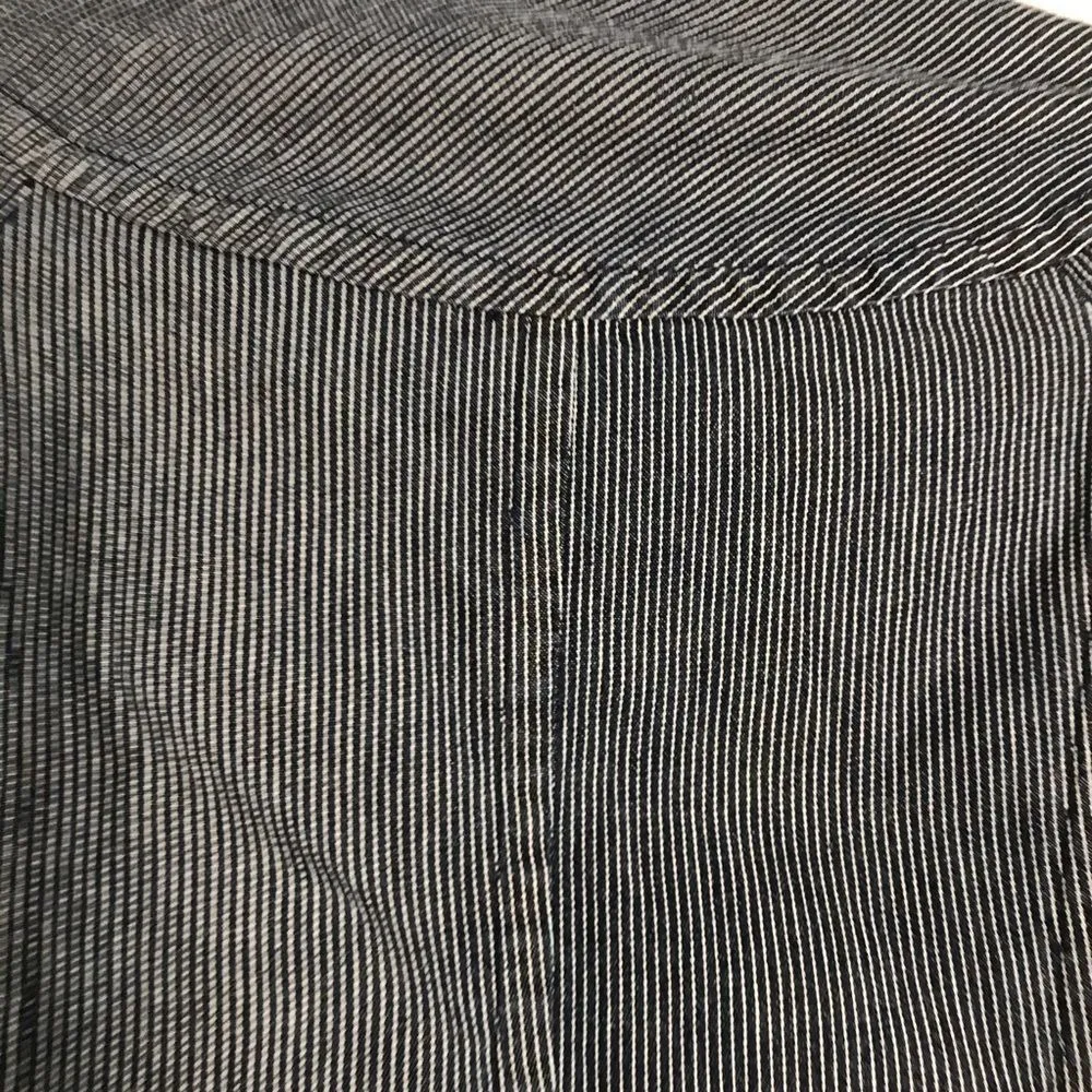 Anthropologie Tria Railroad Striped Big Button Crew Jean Crop Jacket Blu… - Image 9