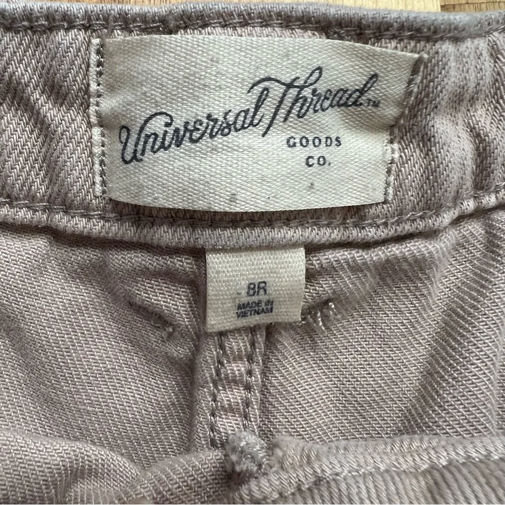 Universal Thread High Rise Wide Leg Pants Size 8R Beige Taupe - Image 2