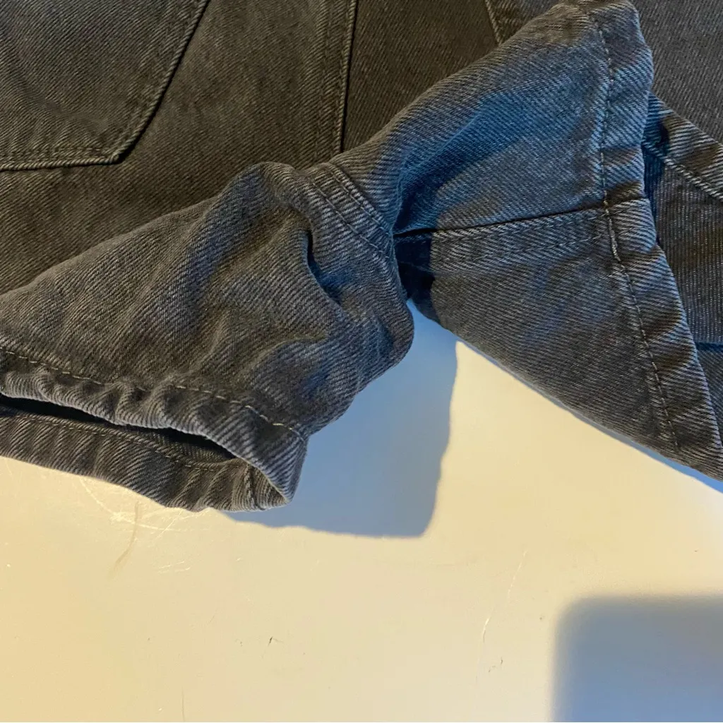 Vtg Empyre Denim Jean Shorts Women Small Black Baggy 90's Button Zip Pocket S - Image 5