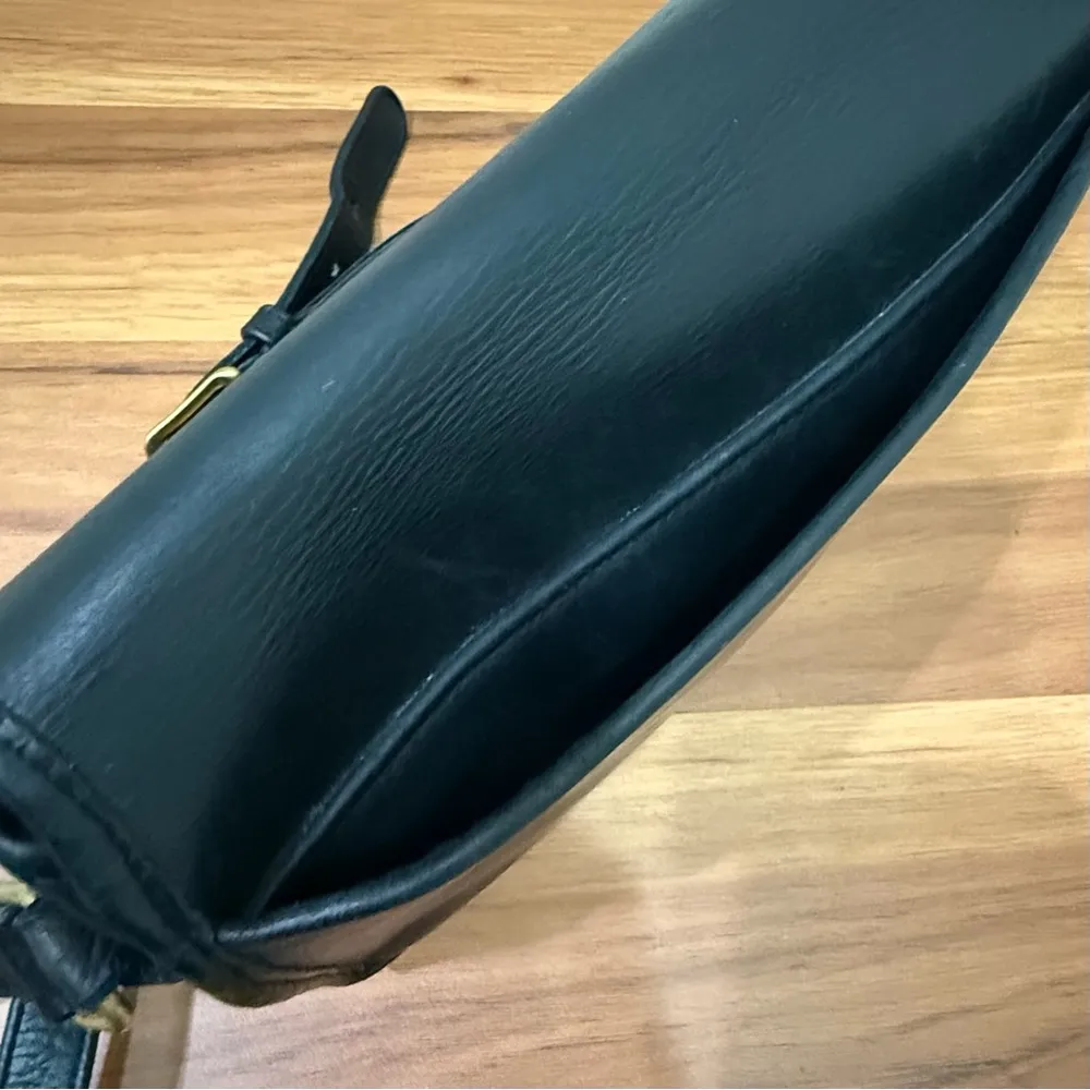 Vintage COACH 9850 Compartment Bag Black Glove Tanned Cowhide Leather Crossbody - Image 10