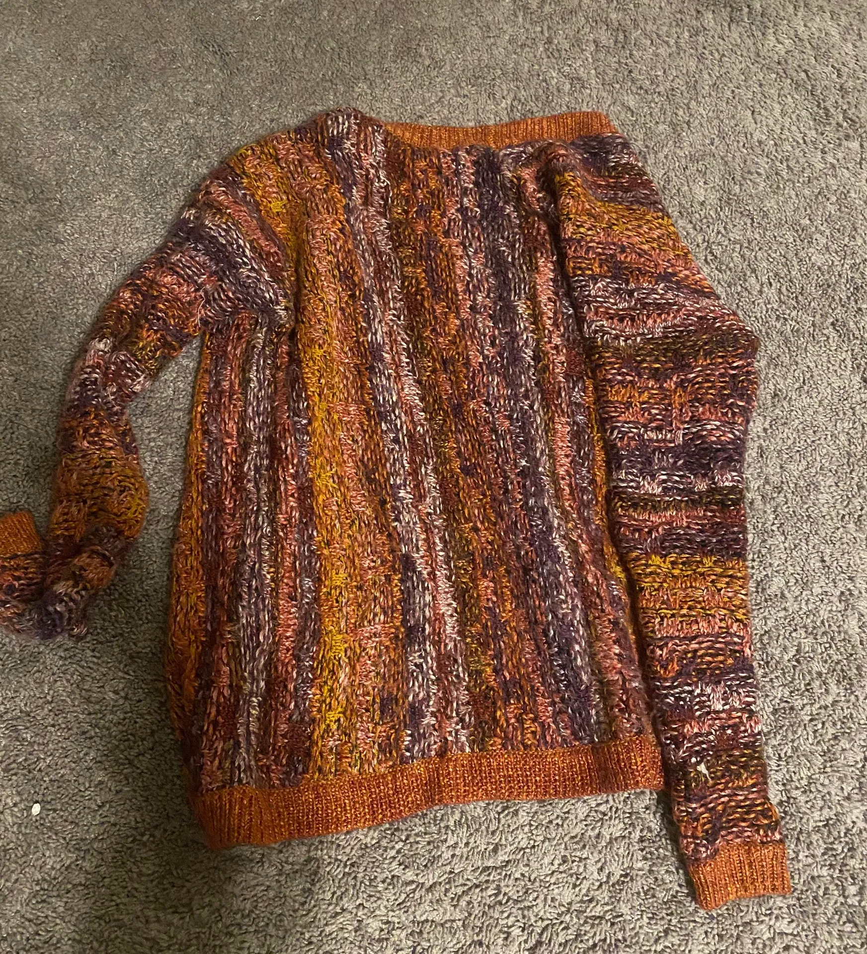 Forever 21 Orange  Mulitcolor Knit Cardigan - Image 2