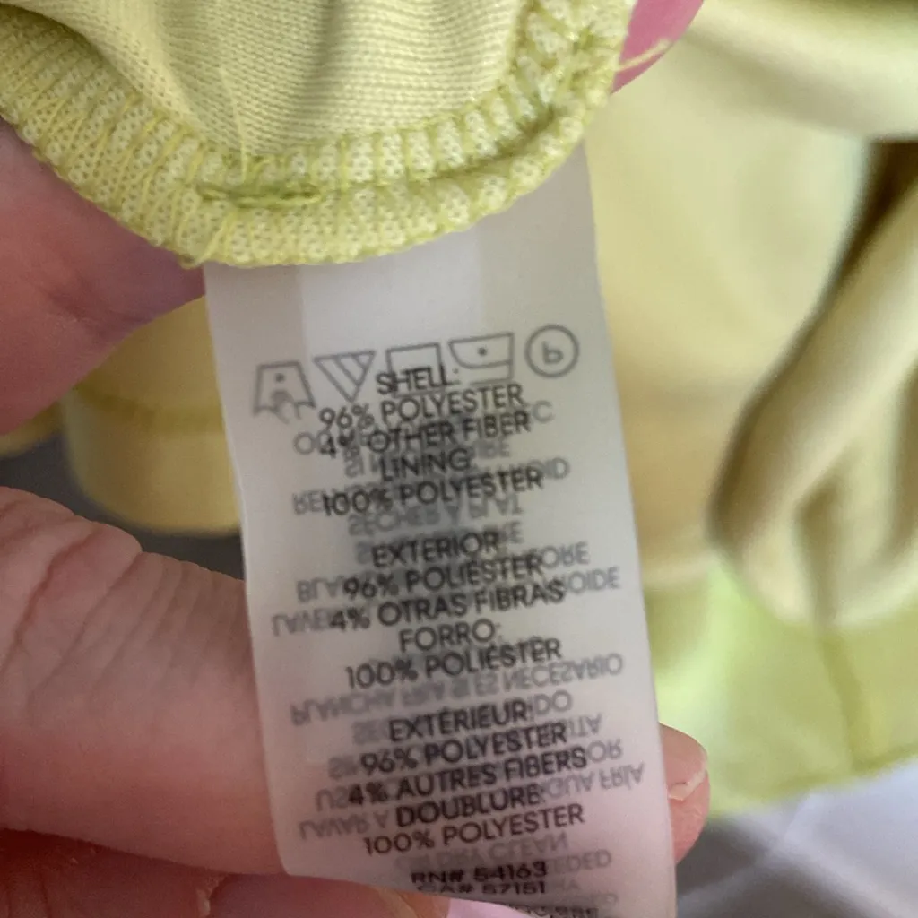 Calvin Klein Metallic Chiffon Flutter Sleeve Faux Wrap Dress (Sz 16) Green NWT - Image 12