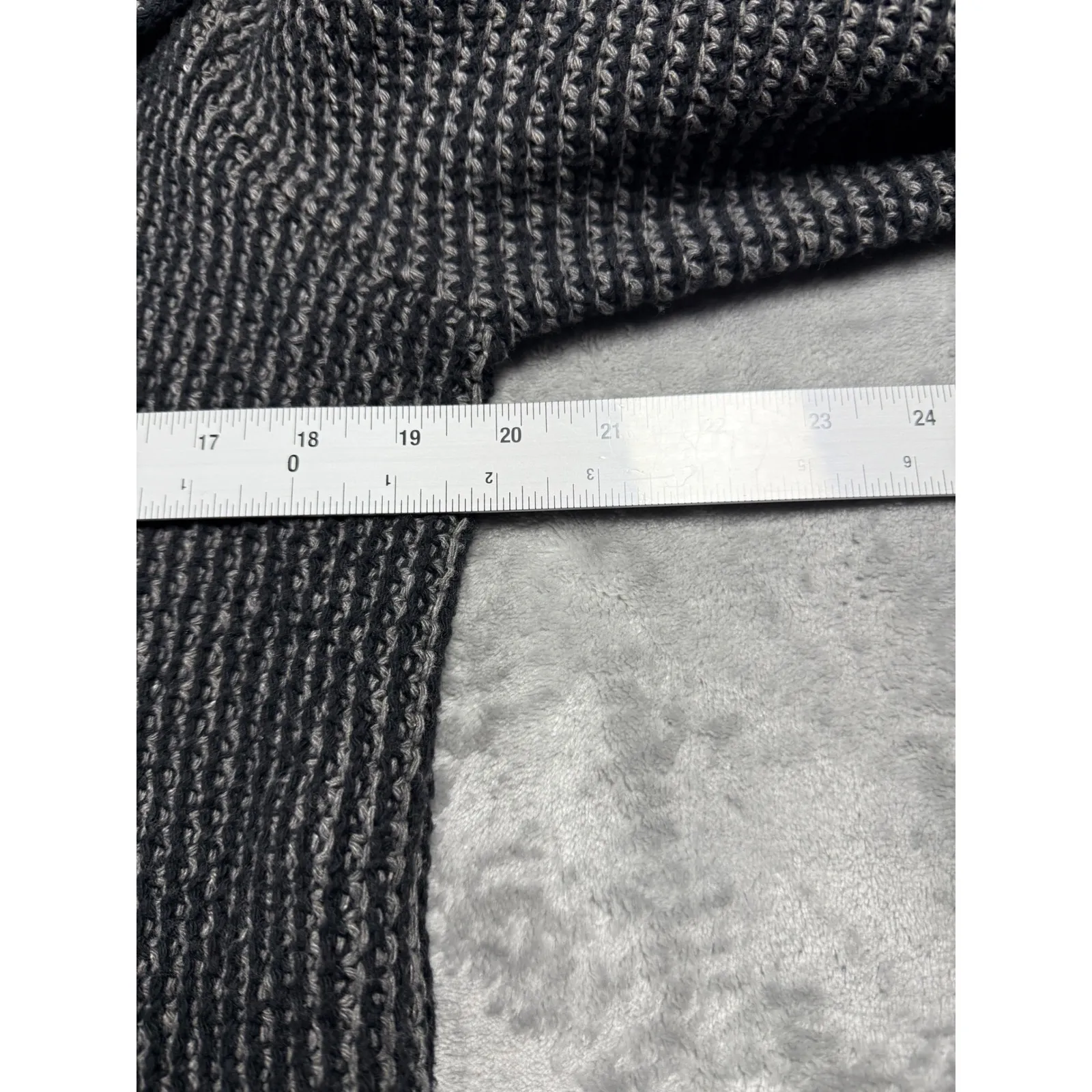 Habitat Womens Knit Button Front Gray Black Cardigan Jacket Small - Image 8