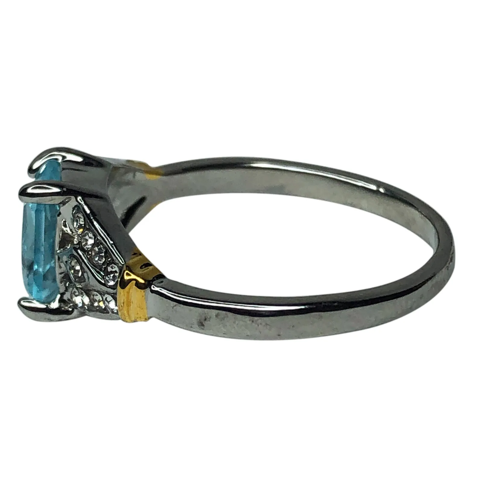 Light Blue Baguette Cut Ring - Image 4