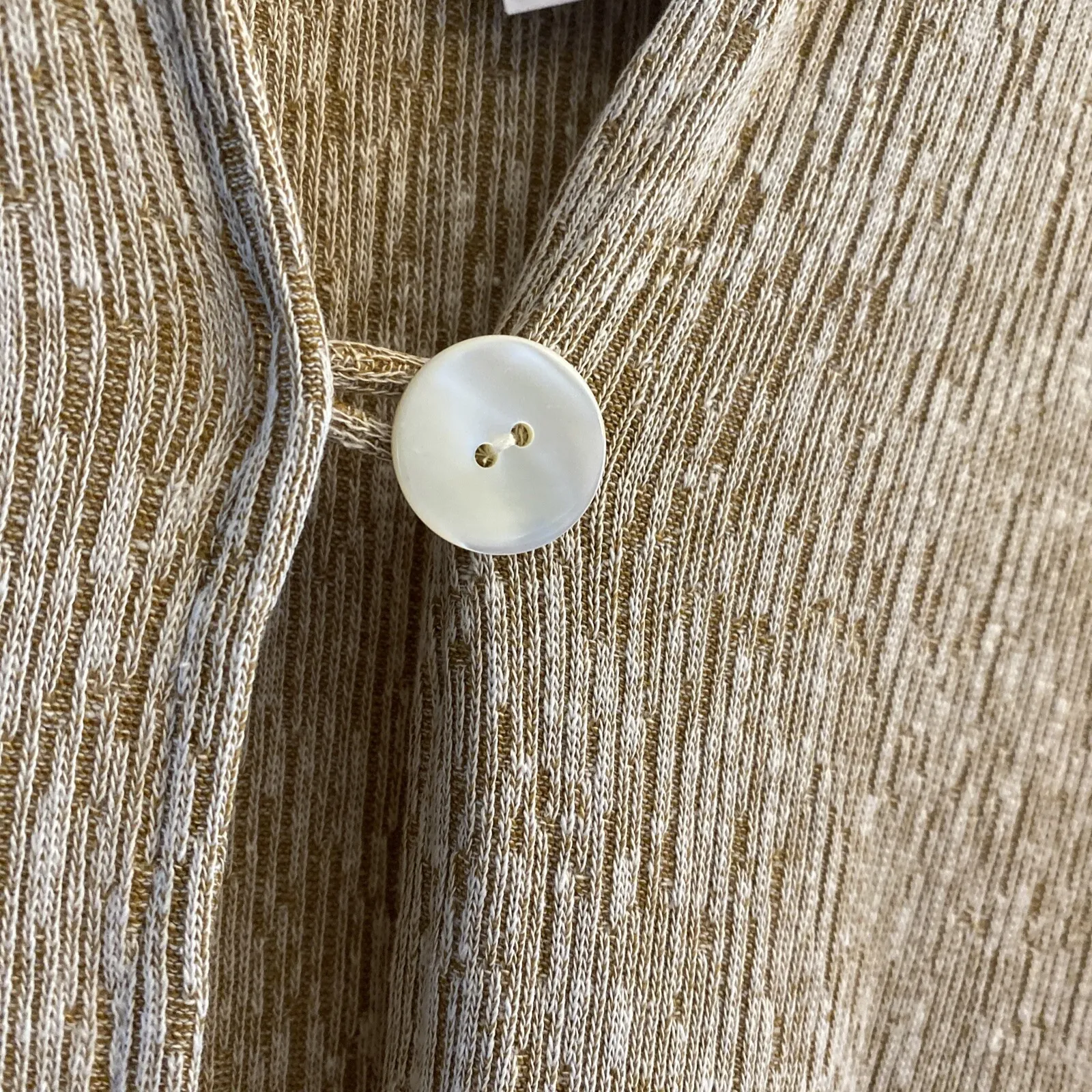 Pure Jill Womens XS Tan Cardigan Linen Blend Lagenlook NEW Boxy Lagom Brown - Image 7