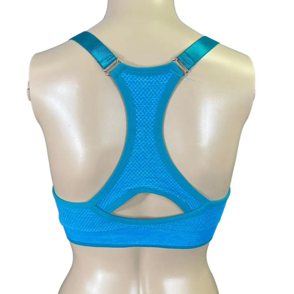 Kali and Win Womens Sports Bra Seamless Racerback Light Support Teal Med Large Blue - Image 4