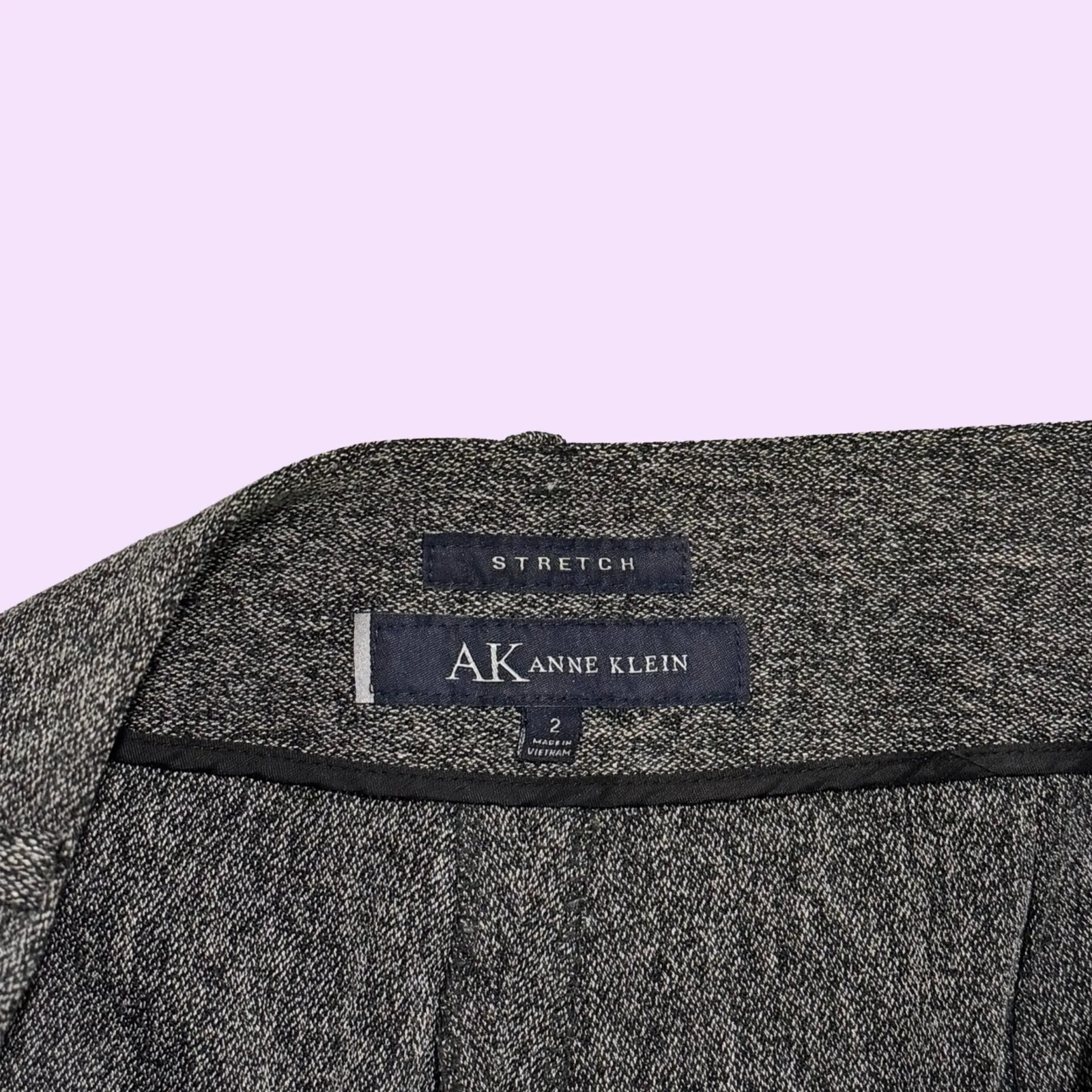 Anne Klein Women's Dark Gray Stretch Trousers Size 2 - Image 3