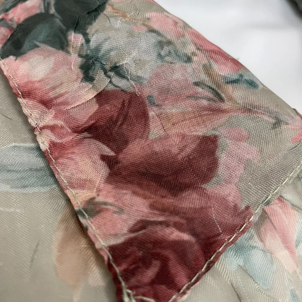 Floral Blouse Jacket Sheer Textured Fabric Sz 20W Short Sleeve Women Cottagecore - Image 8