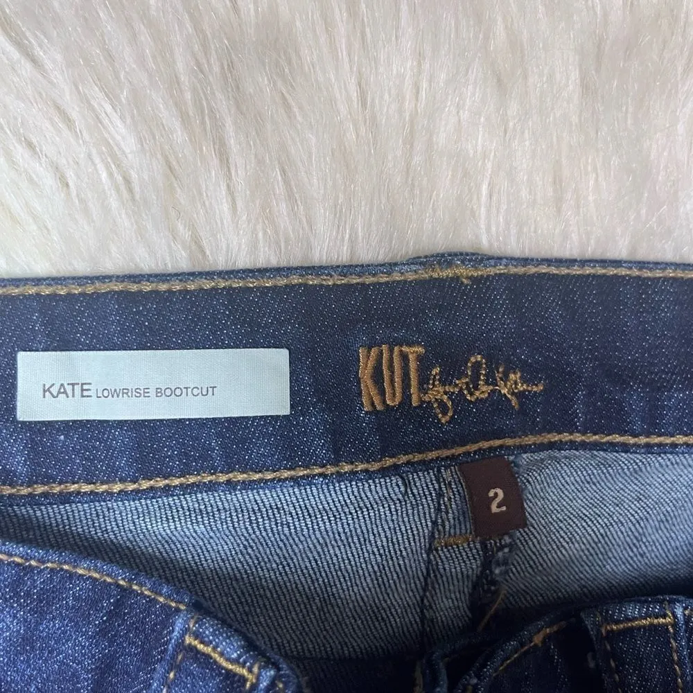 Kut from the Kloth Kate lowrise bootcut denim jeans sz 2 - Image 3