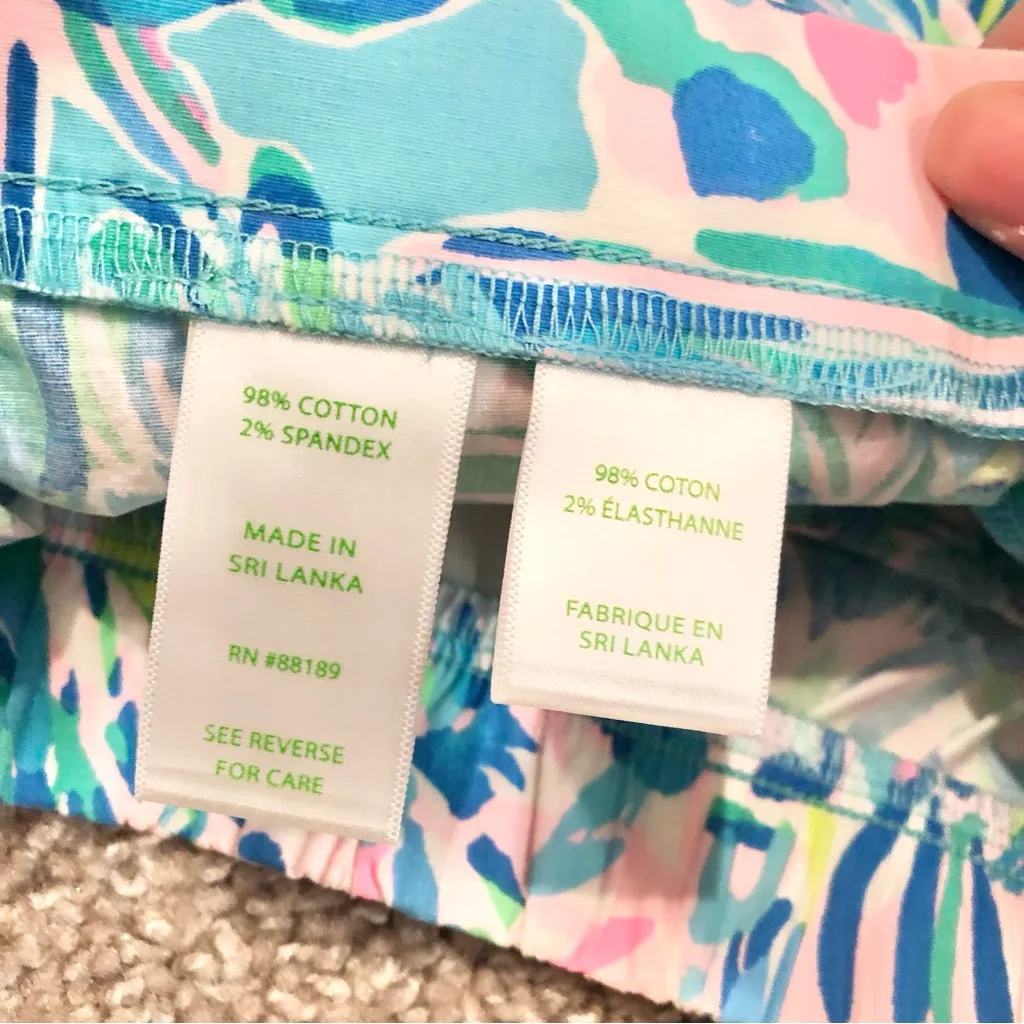 Lilly Pulitzer Ocean‎ View Shorts Cabana Cocktail Blue Ibiza Size XXS - Image 6