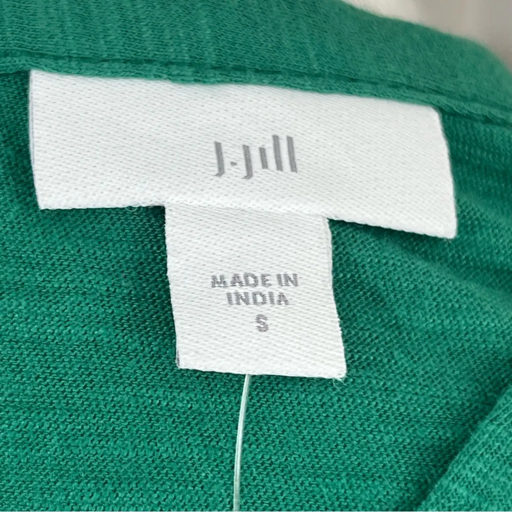 J. Jill Kelly Green Knit top with smocked bodice size small NWT - Image 8