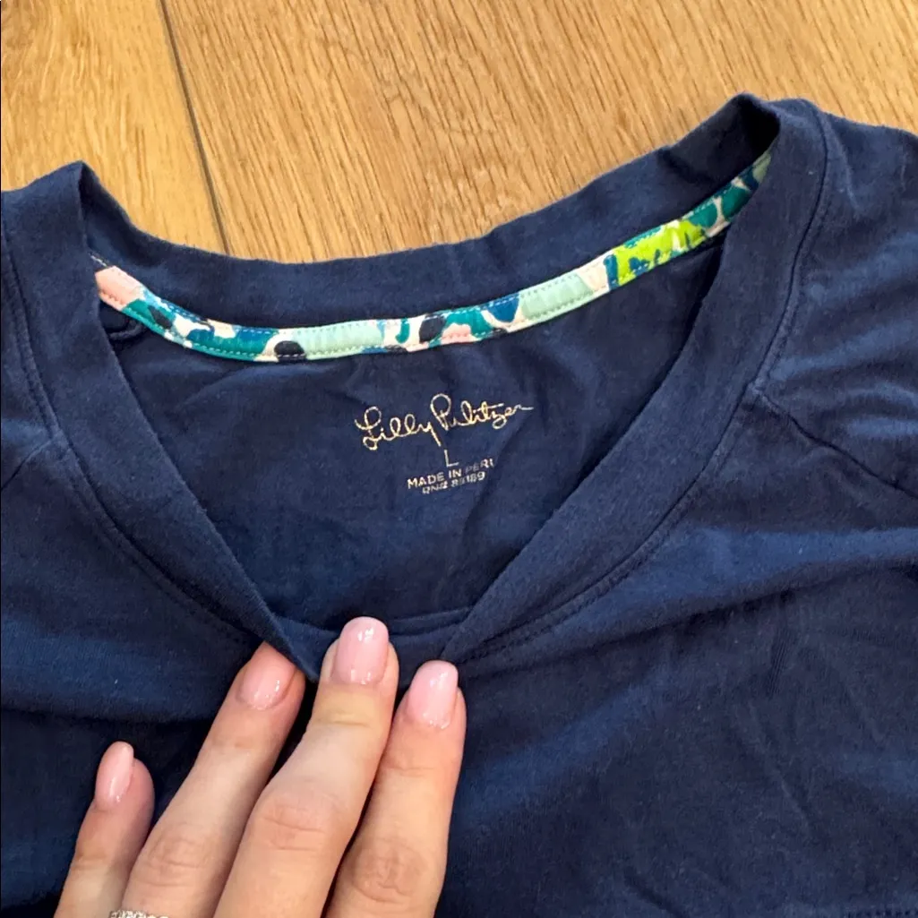 Lilly Pulitzer Chapman Long Sleeve Top Multi Dive Bar - Image 2