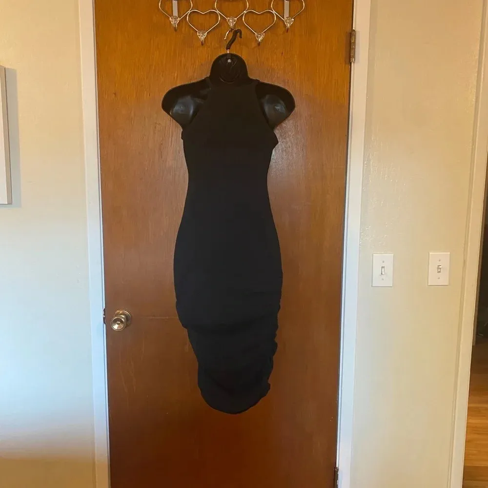 🆕 Forever Rose Couture Black Racer Back Dress with Necklace - Image 5