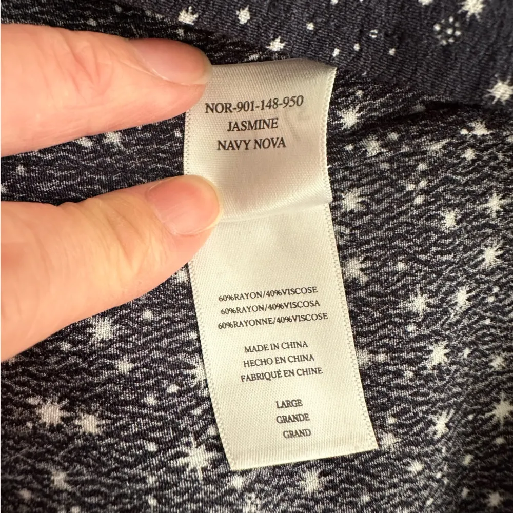 Rails Jasmine Navy Nora Mini Dress In Navy Blue White Stars | Large - Image 16