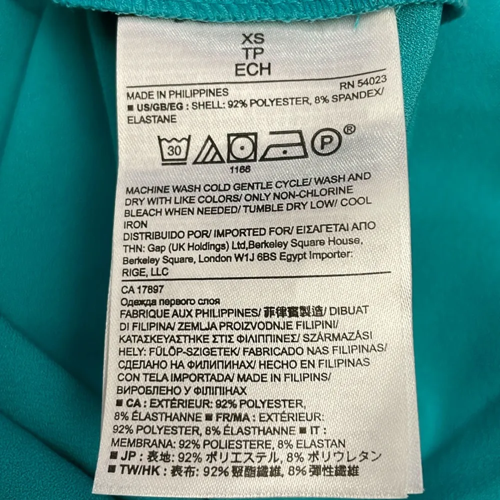 Turquoise Sleeveless Above the Knee Elastic Waist Dress Size XS - Image 14