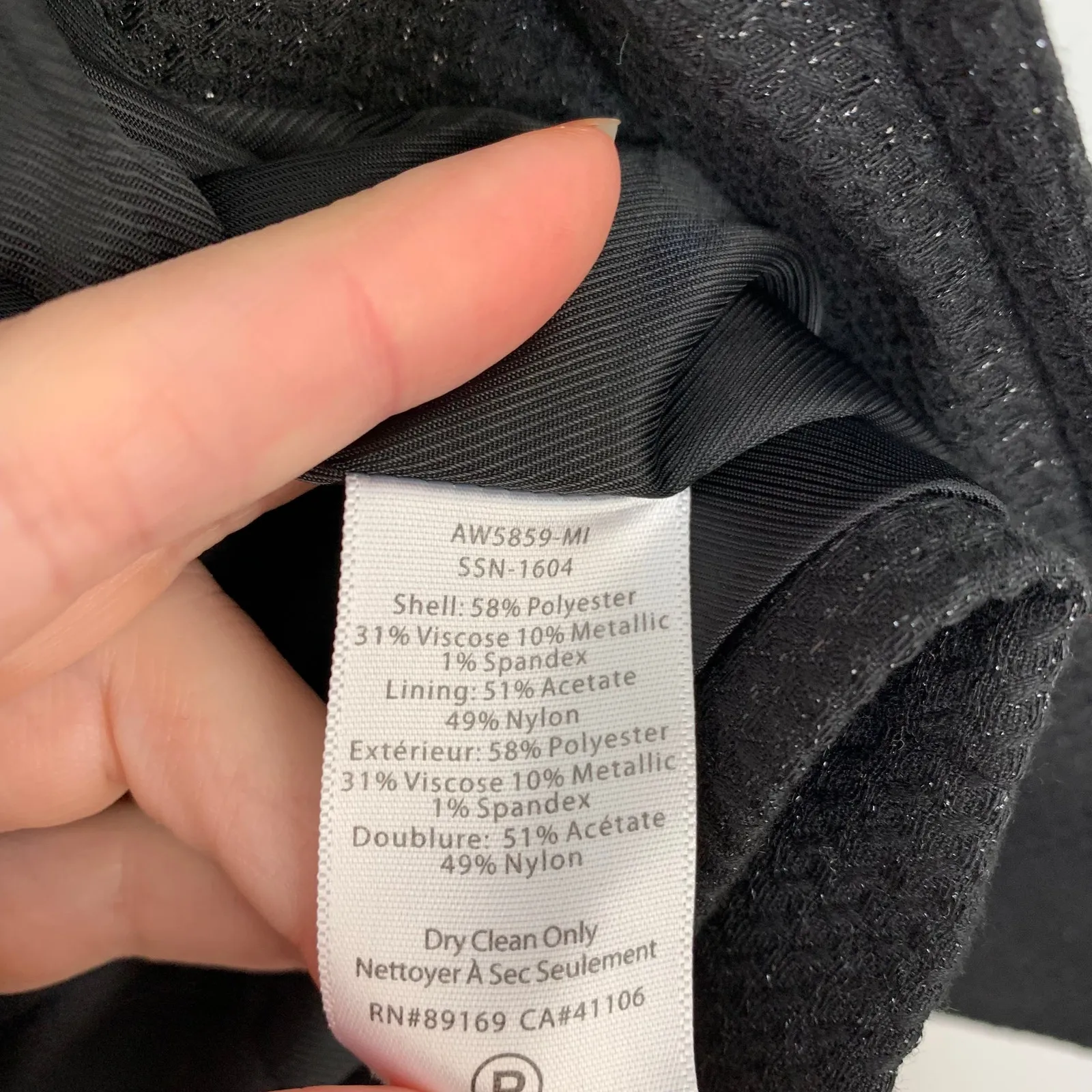 ATM Anthony Thomas Mejillo Black Metallic Sparkle Schoolboy Blazer Jacket Size 6 - Image 16