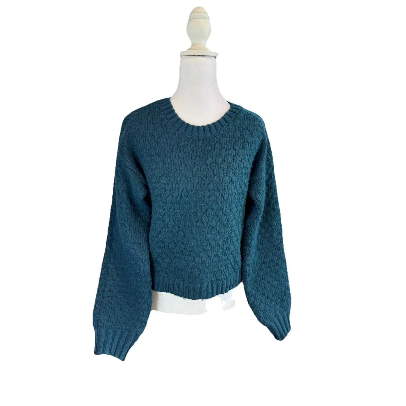 Juniors' SO Sweater Size S Navy Blue Crewneck Drop-Shoulder Pullover NWT - Image 2