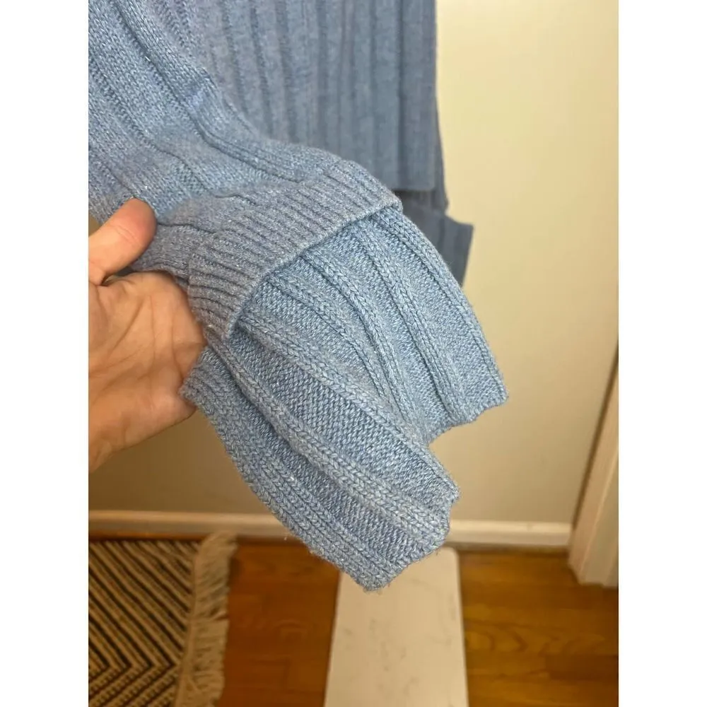 Avantlook Blue Ribbed Bell Sleeve Sweater Sz. M Blue Size M - Image 6