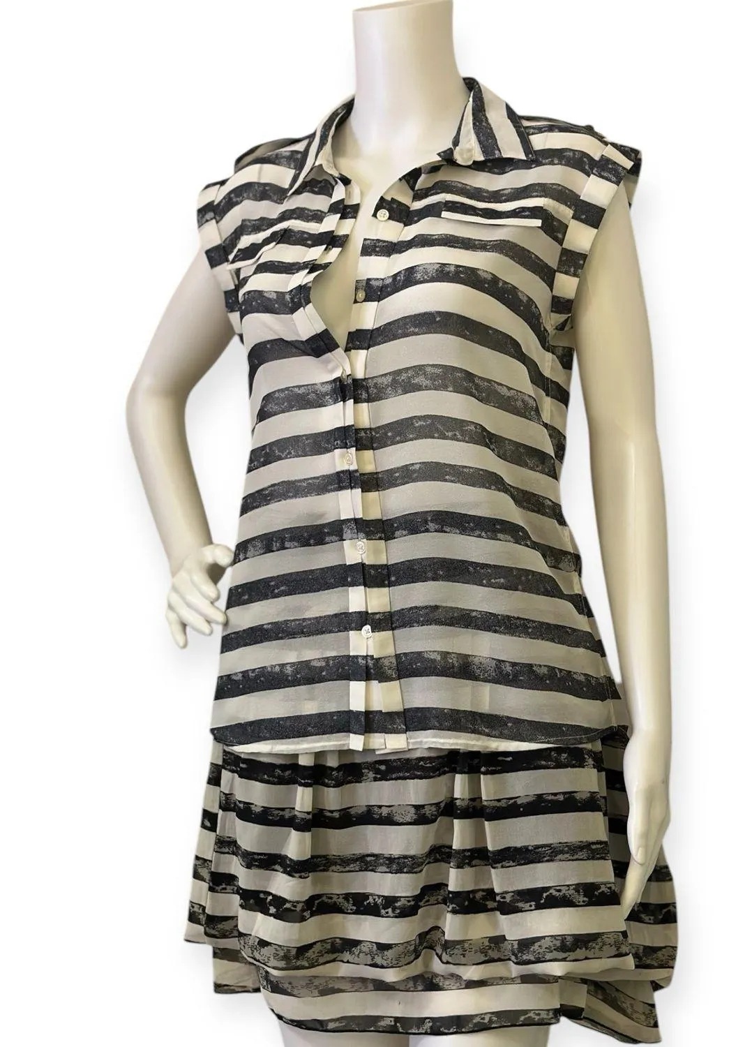 Stripped Bubble Skirt  - Image 3