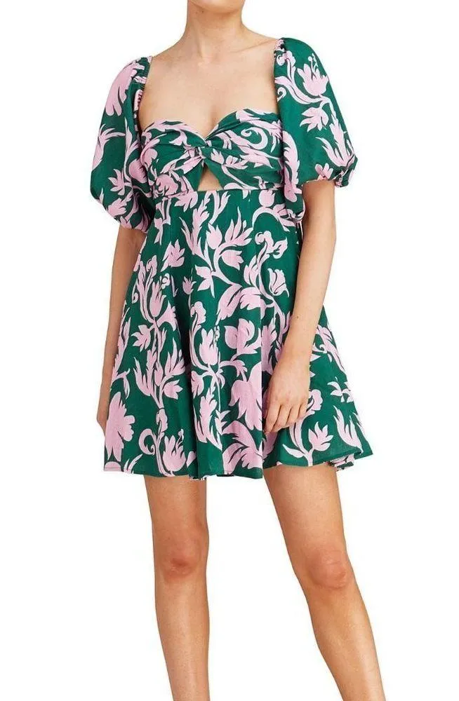 Keepsake WISTFUL MINI DRESS JADE BAROQUE Green Size M - Image 2