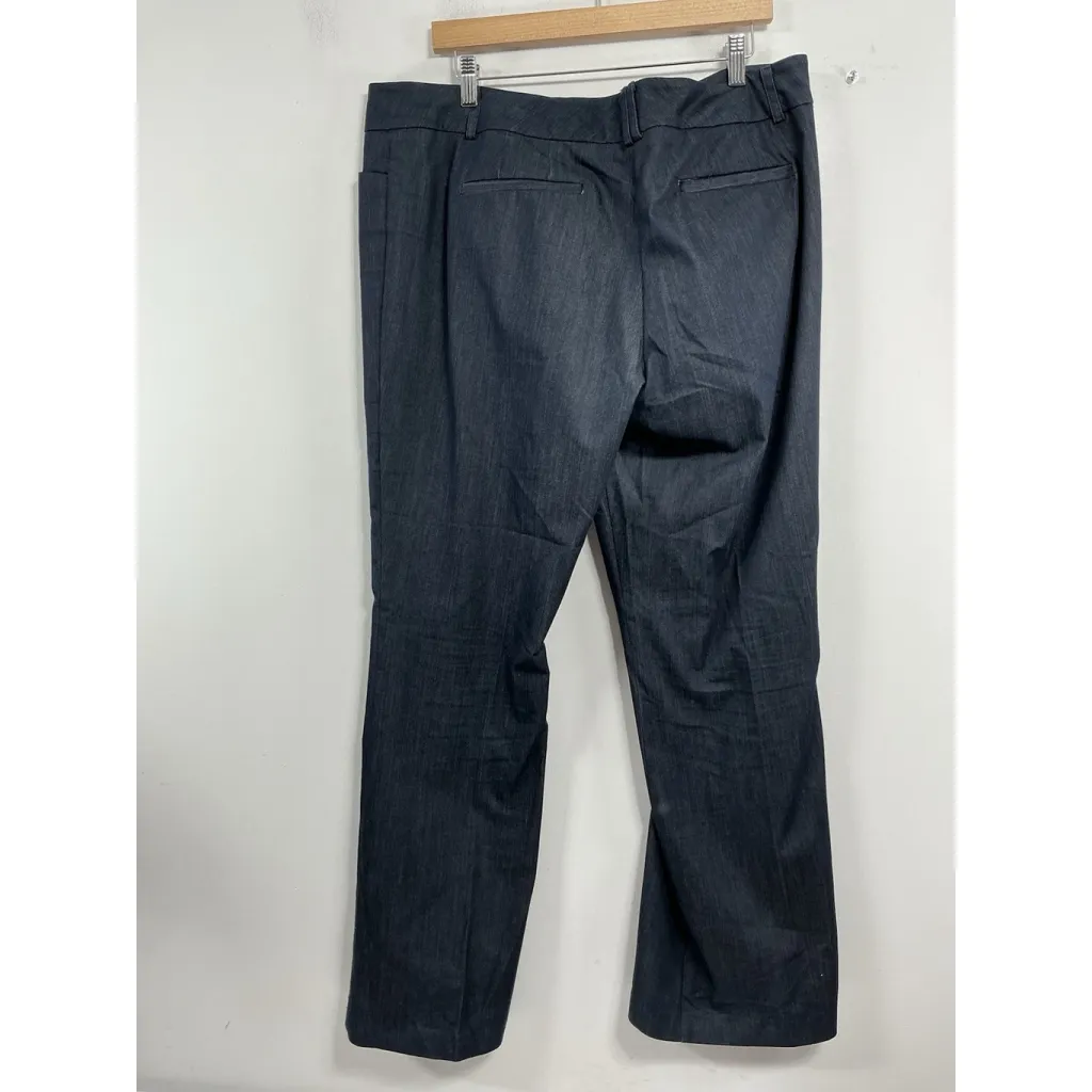 womans 7th avenue Flare Denim Pants 16 Average Zip Clasp Close Blue - Image 2