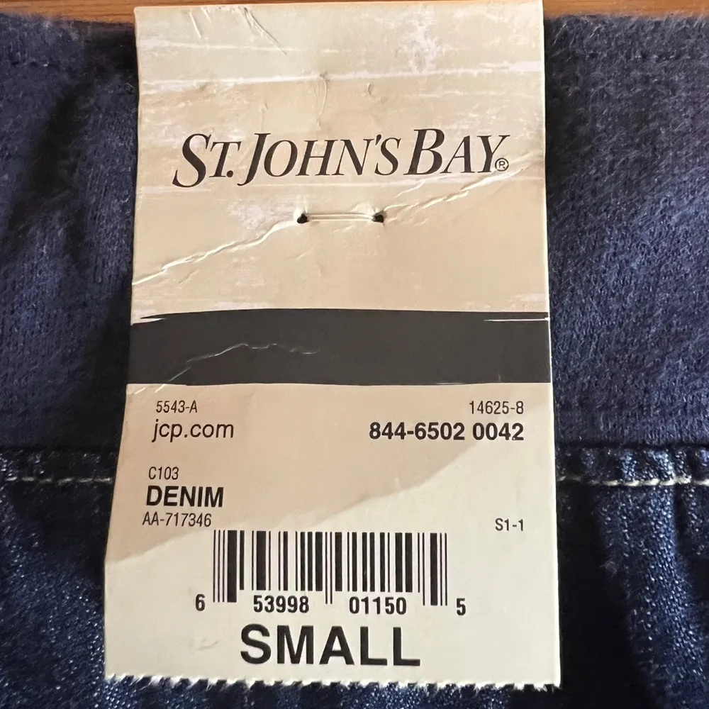 ST. JOHN’S BAY women’s Blue Drawstring stretch Waist Denim skirt w/Pockets|SZ:S - Image 7