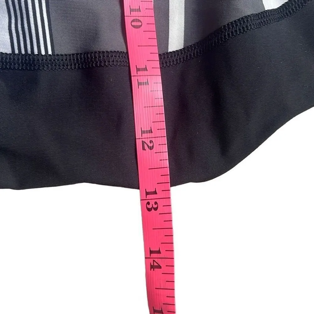 Lululemon Black Grey Striped Run: Fast Track Racerback Tank Top Sz 4 Yoga Gym - Image 6