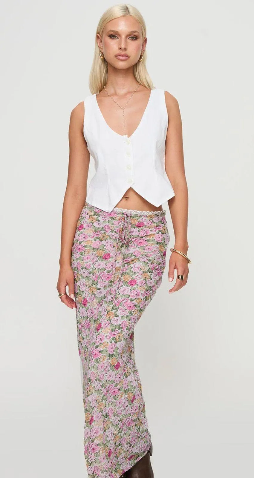 Floral Maxi Skirt - Image 3