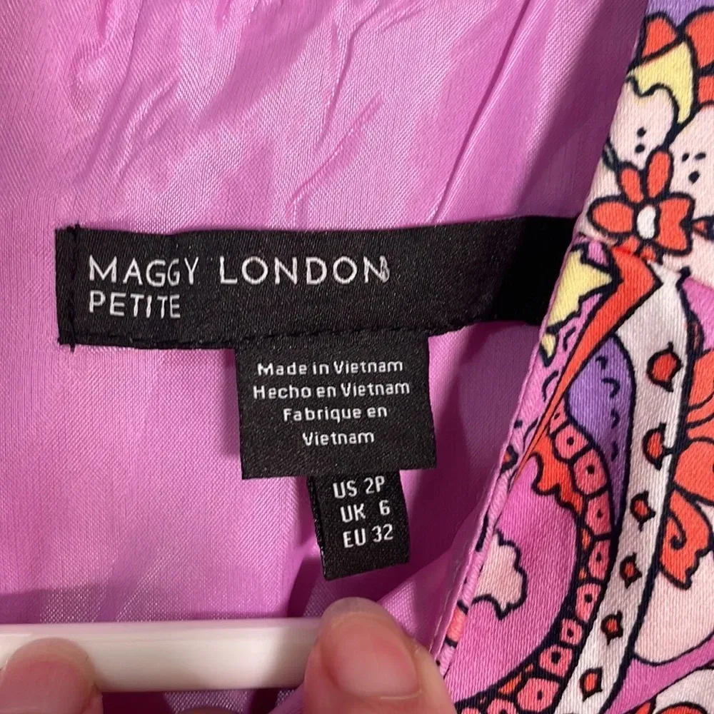 Maggie‎ London Coral Orange Crush Shift Dress 2p NWT - Image 6