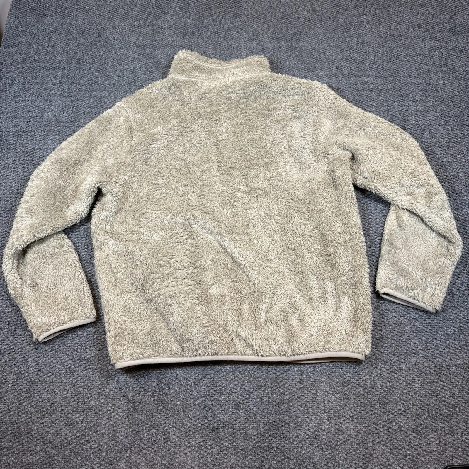 NWT Patagonia Women's L Los Gatos Shroom Seabird Gray Fleece Pullover 1/4 Zip - Image 3