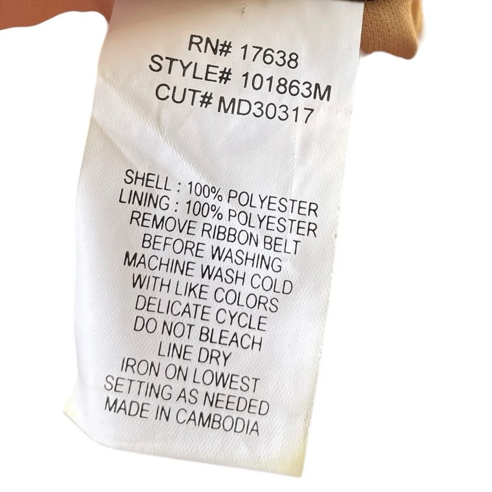 Miss Dorby Vintage 90s Yellow Romantic Ethereal Rose Floral Layered Crepe Dress Size 8 - Image 6