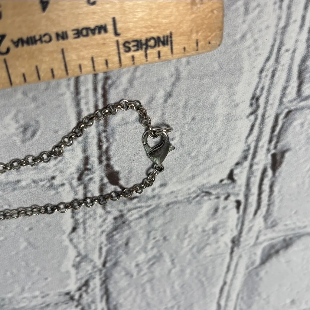 Liz Claiborne Pink Sparkle Rhinestone Silver Tone Necklace - Image 7