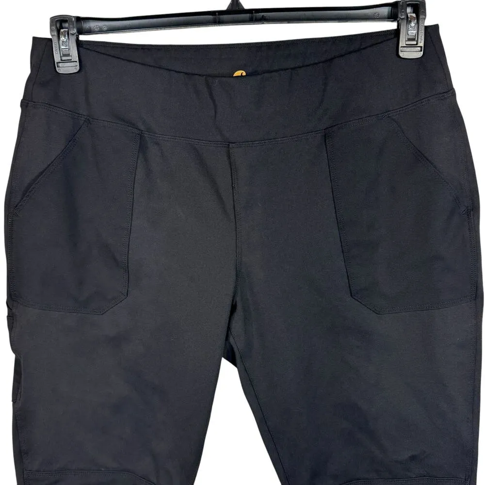 Carhartt Force X-Large (16/18) Fitted Legging Pants Hi-Rise Stretch Pocket Black - Image 2