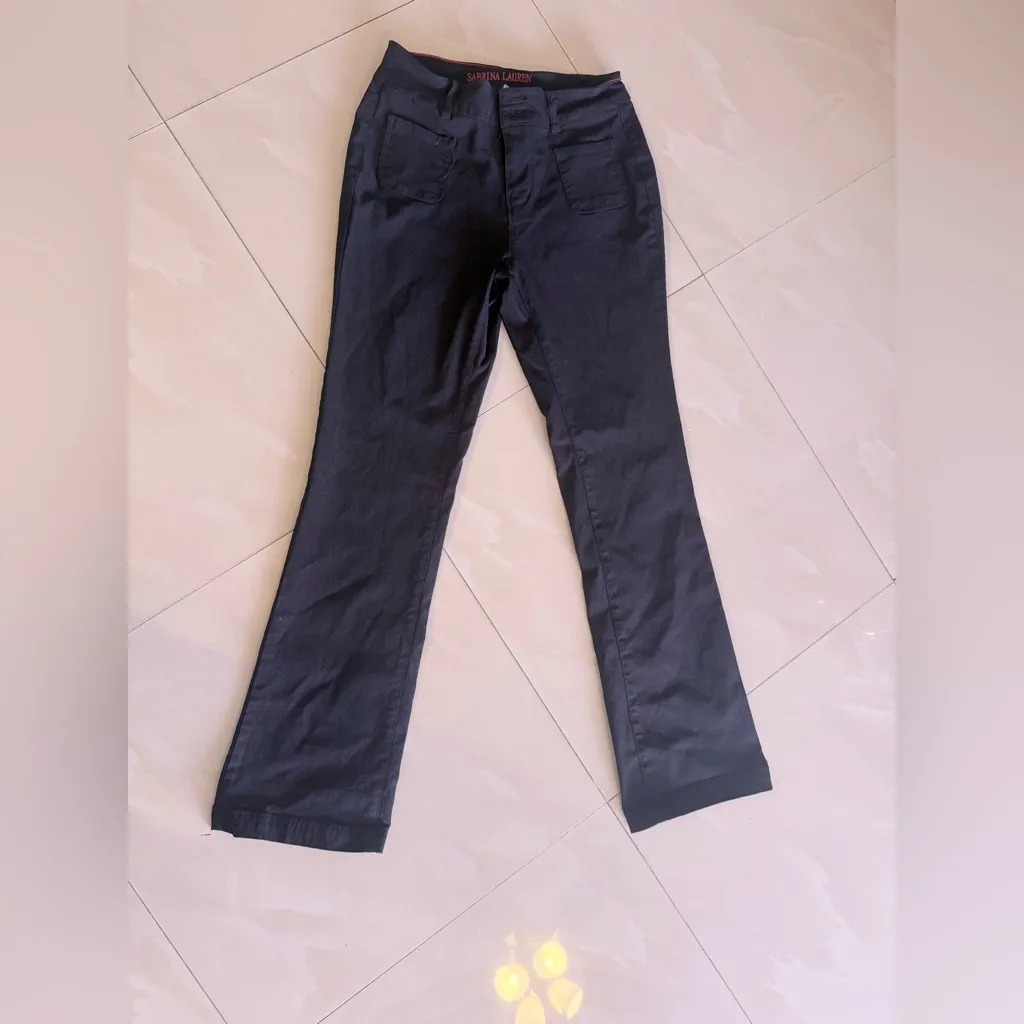 SABRINA LAUREN NEW YORK Black Perfect Fit Ultra Soft Stretch straight size 10 - Image 5