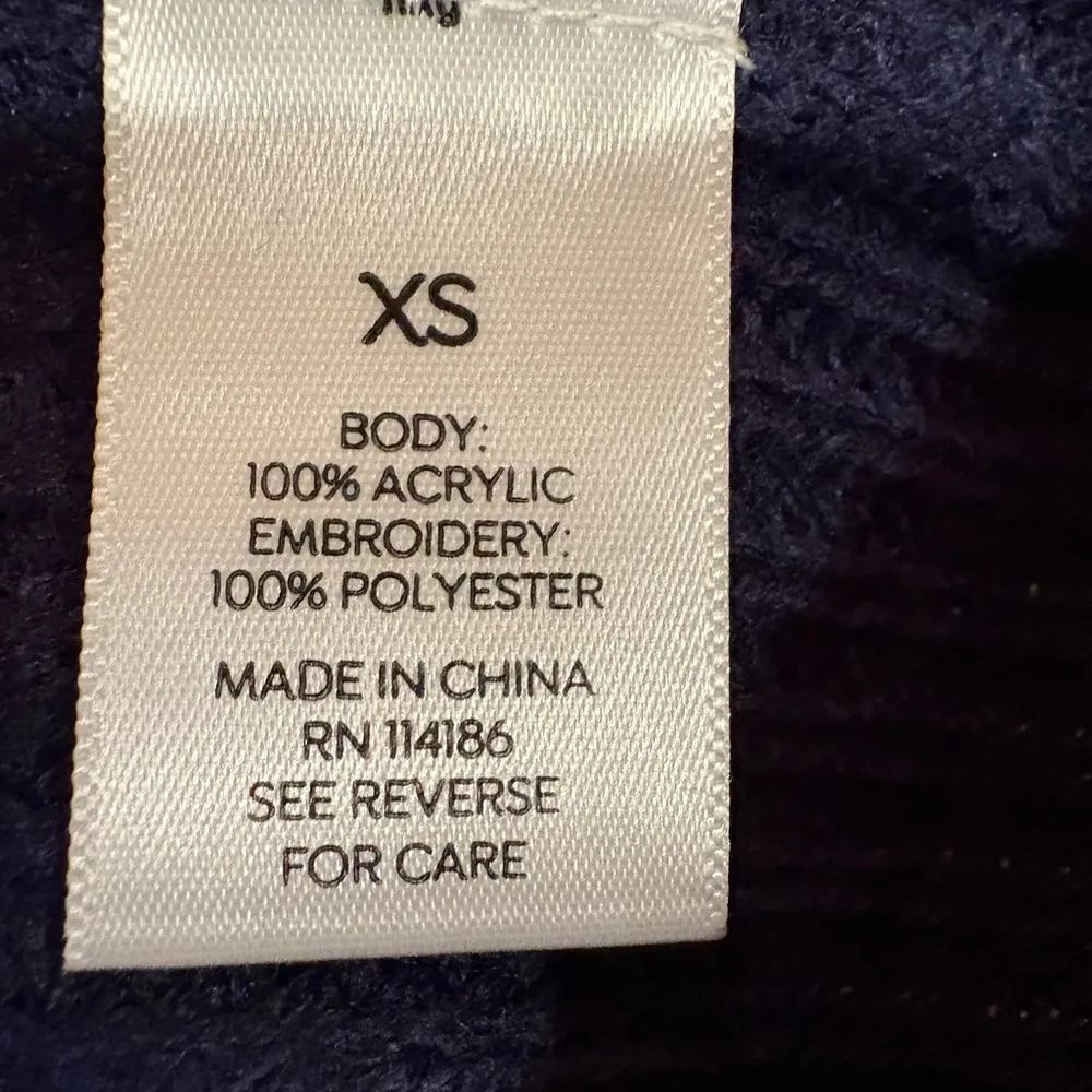 Westport Navy Sweater Floral Embroidery - Women Blue size XS - Image 5