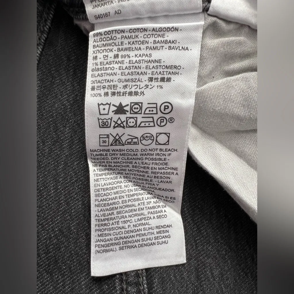 Levi’s NWT Ribcage Straight Ankle Jeans Women’s Black High Rise Denim Size 32 - Image 6