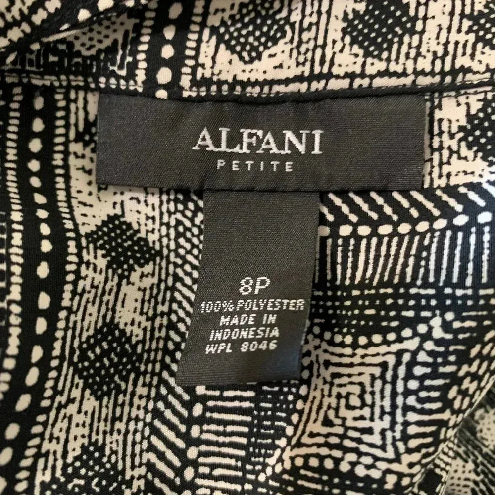 ALFANI light weight casual women's size 8P black and white dress - Image 5