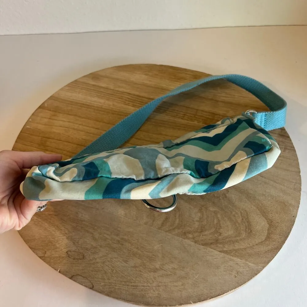 Kipling  Blue Mod Swirl Print Slim Canvas Shoulder Bag - Image 6