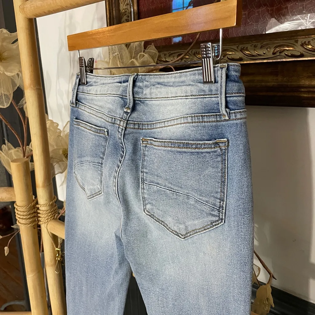 Driftwood Colette Diamond Daze Denim Light Wash Embroidered Cuffed Jeans- 25 🧡🎀 - Image 9