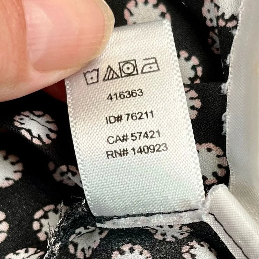 Loft Floral High Tie Neck Sleeveless Halter Blouse Medium - Image 10