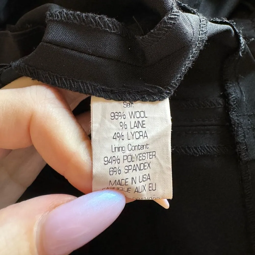 THEORY Black Scoop Neck Sleeveless Belted Jumpsuit Wide Leg Size 6 Tall‎ - Image 7