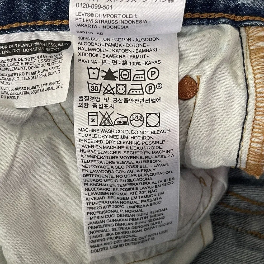 Levi’s SZ W27 L27 Patchwork Jeans Ragged Lands Button-Fly Distressed Frayed Hems - Image 10