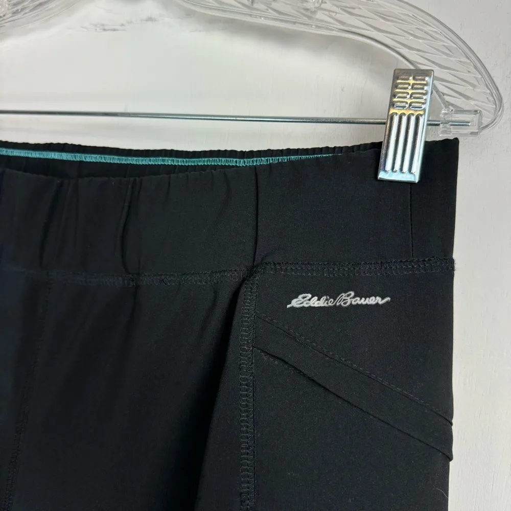 Eddie Bauer Travex Cargo Crop Pants Sz 8 Black Straight Leg Hiking Outdoors - Image 9