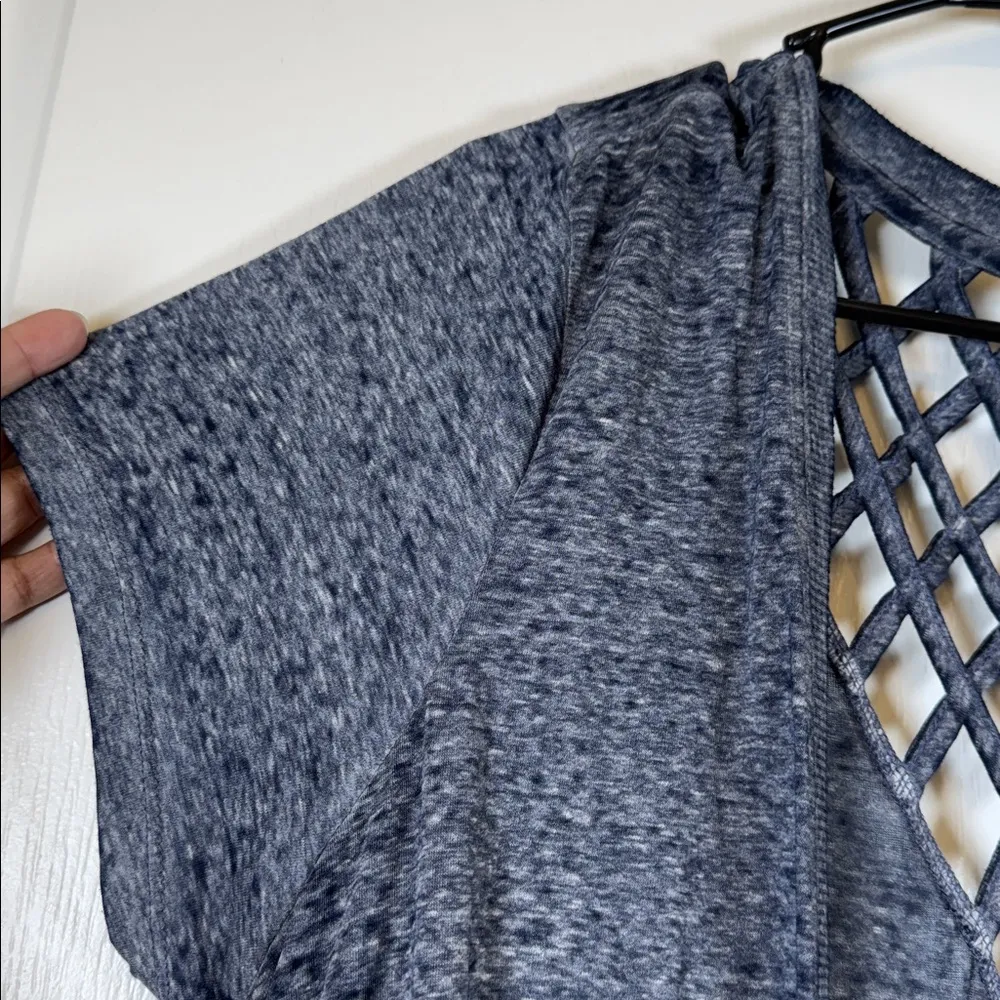 Maurices Heather Blue Open Cardigan Crisscross Back Neck Size 2/2X NWT #5813 - Image 2