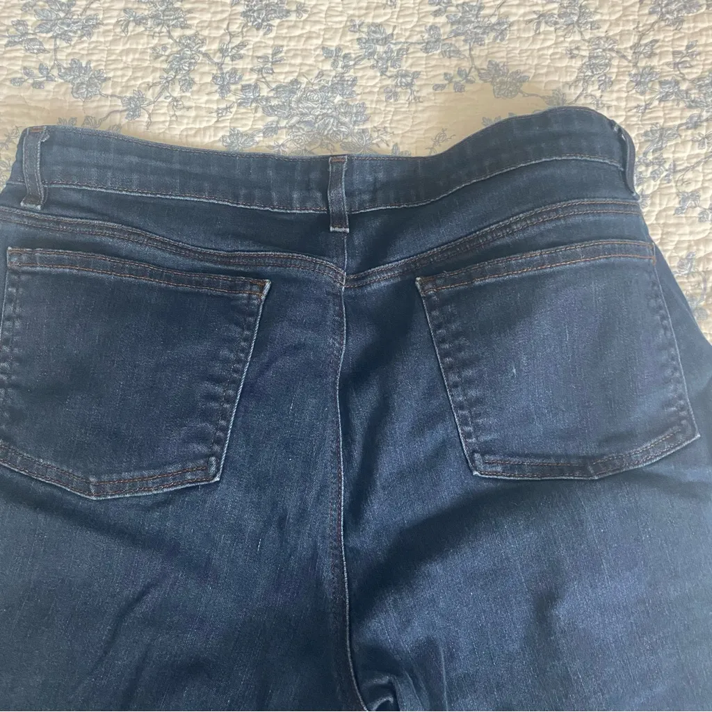 Eileen Fisher Mid-Rise Dark Wash Full-Length Skinny Jean Size 12 - Image 12