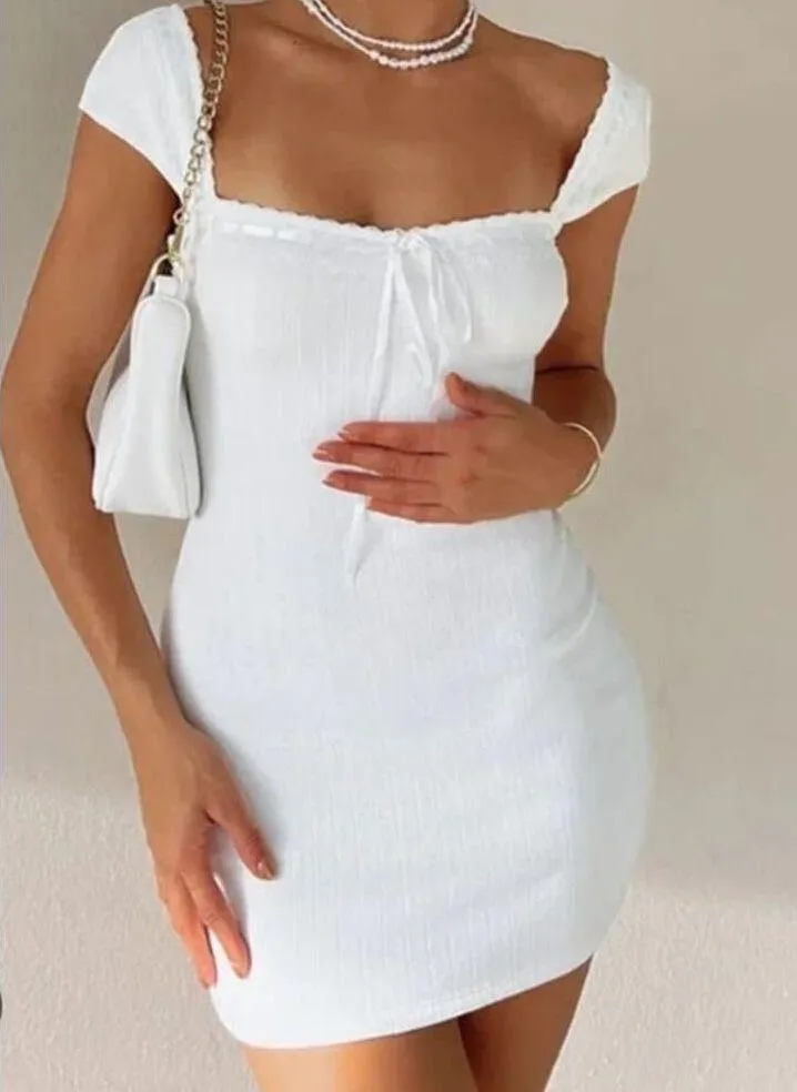 White Fox Boutique - Love Somebody Mini Dress in White - Image 5