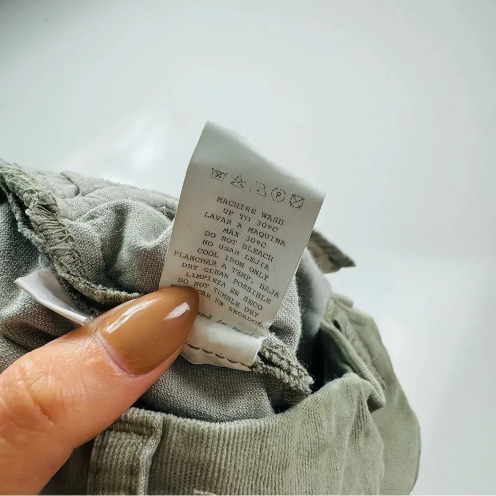 MASSCOB Made In Spain Sage Green‎ Corduroy Straight Leg Pants Size 6 - Image 9